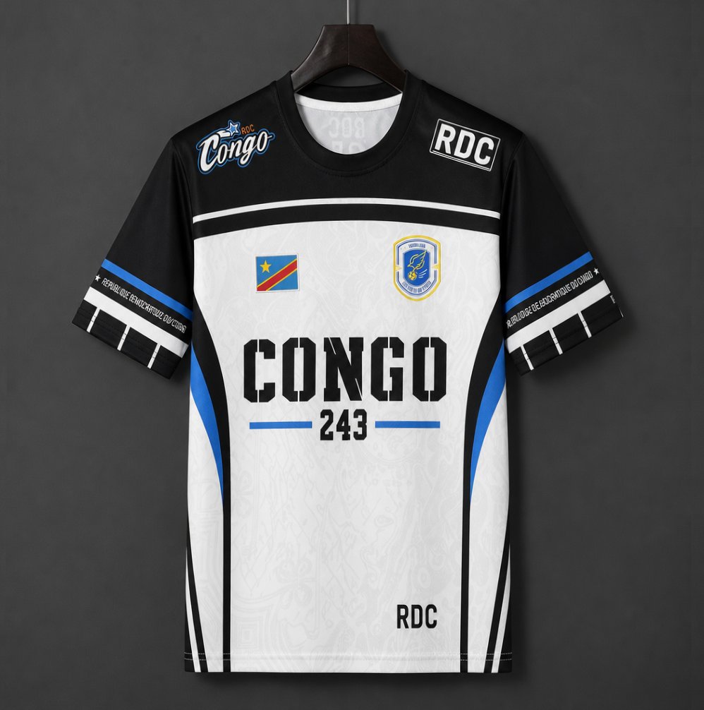 DR Congo White with Black "CONGO 243" Special Edition Jersey