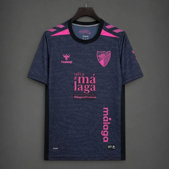 26/27 Málaga CF Dark Purple & Pink with Text Pattern Third Jersey