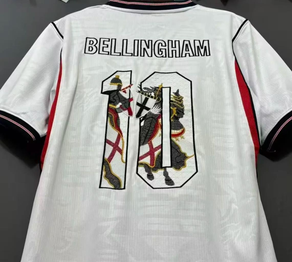 England Home Bellingham With Stitched Name Number
