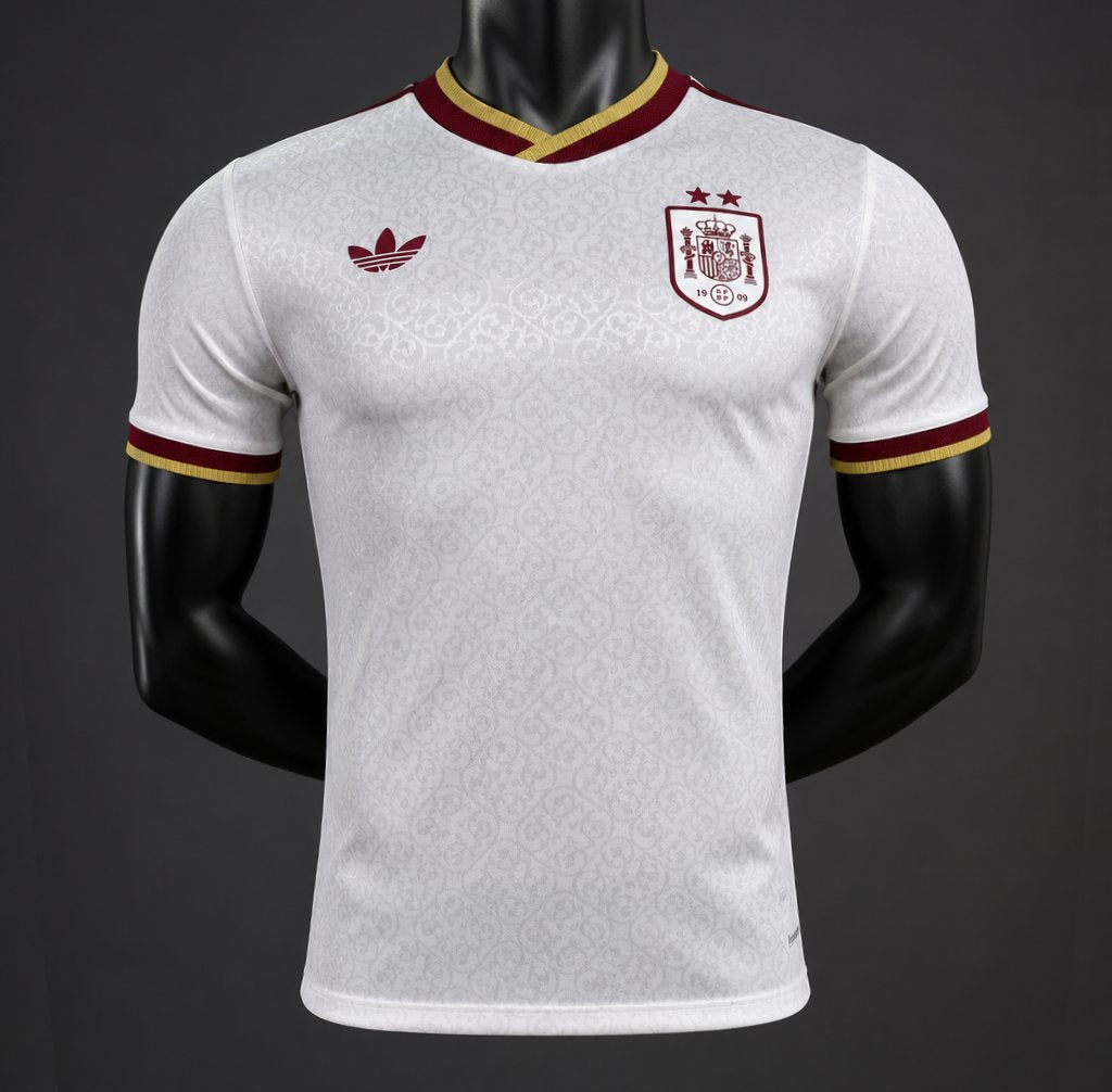 Star Player Version 2026 Spain Away White Jersey With Champion Patch