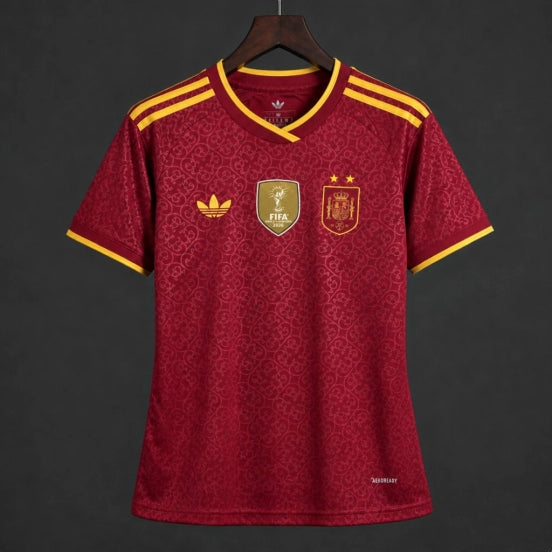 Star 2026 Womens Spain Away Red Special Edition Jersey With Champion Patch