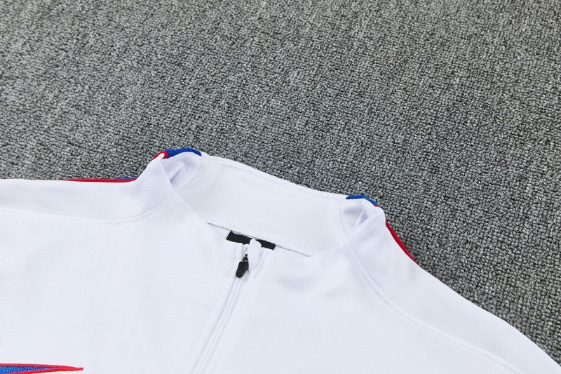 26/27 Chelsea White & Blue Half Zipper Jacket Tracksuit + Long Pants