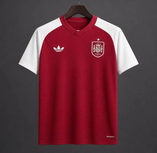 Spain Pre-Match Away Red&White Jersey