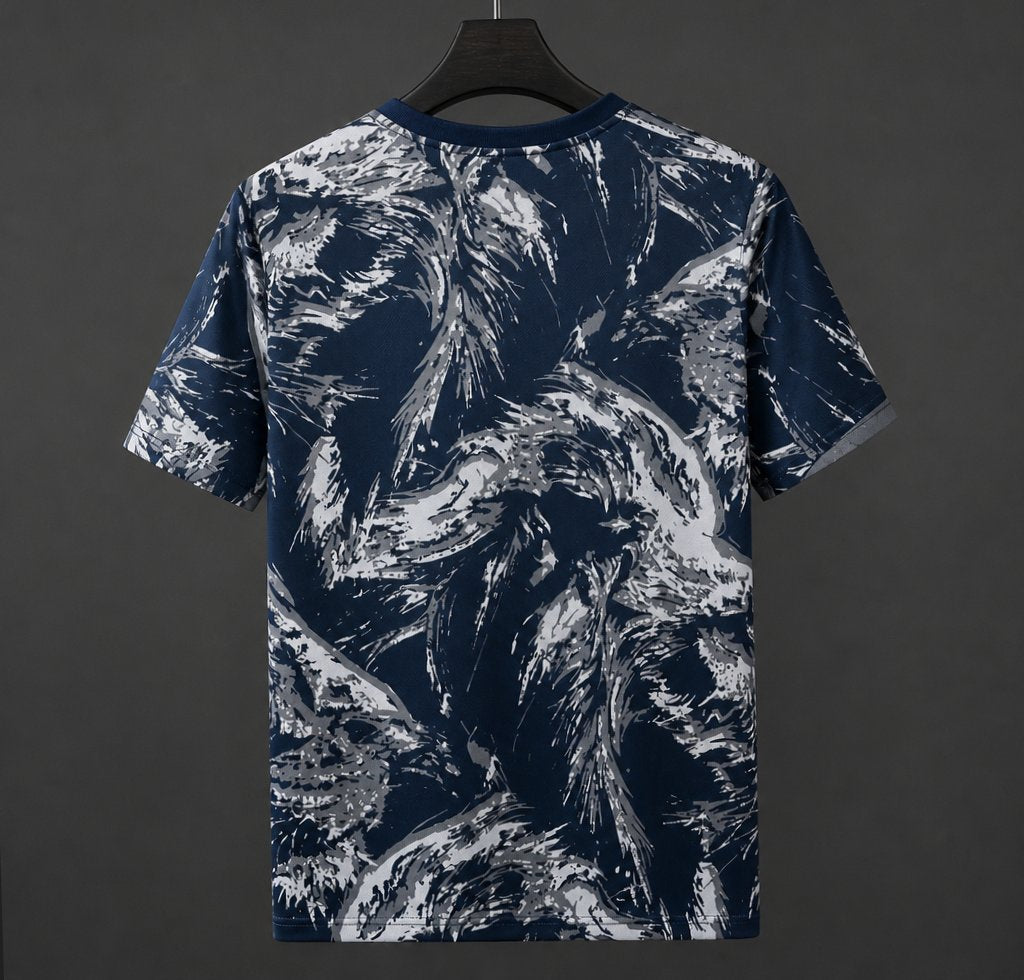 England Blue and White Abstract Graphic Special Edition Training Jersey