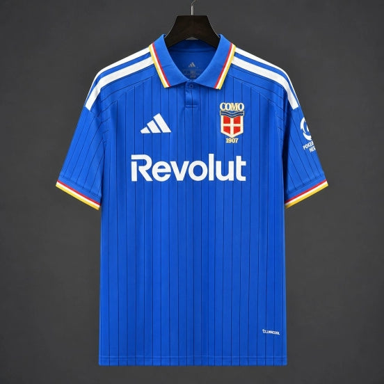 26/27 Como 1907 Royal Blue with Pinstripe Home Jersey