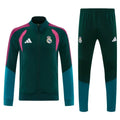 26/27 Real Madrid Dark Green Full Zipper Jacket Tracksuit + Long Pants