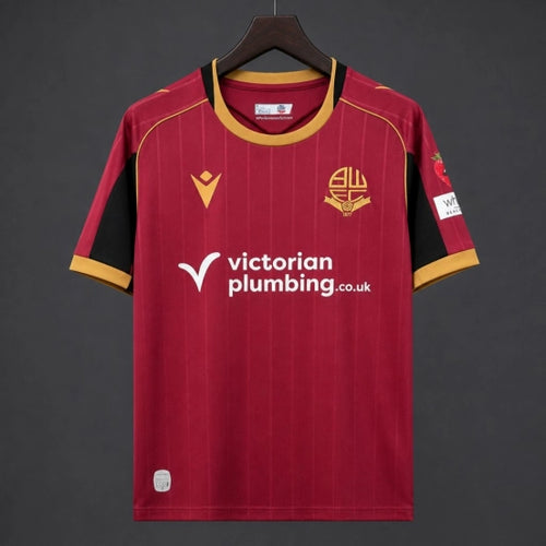 26/27 Bolton Wanderers Away Maroon‑Gold Jersey