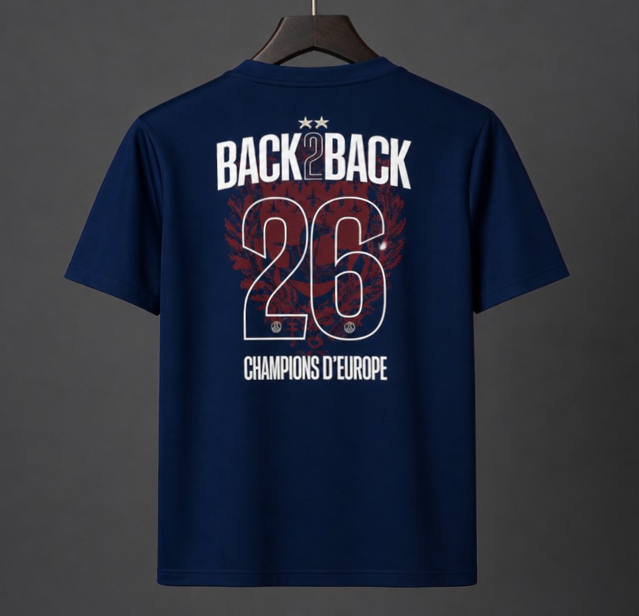 Stars 25/26 PSG Home Jersey With Back 2 Back Champion Printing