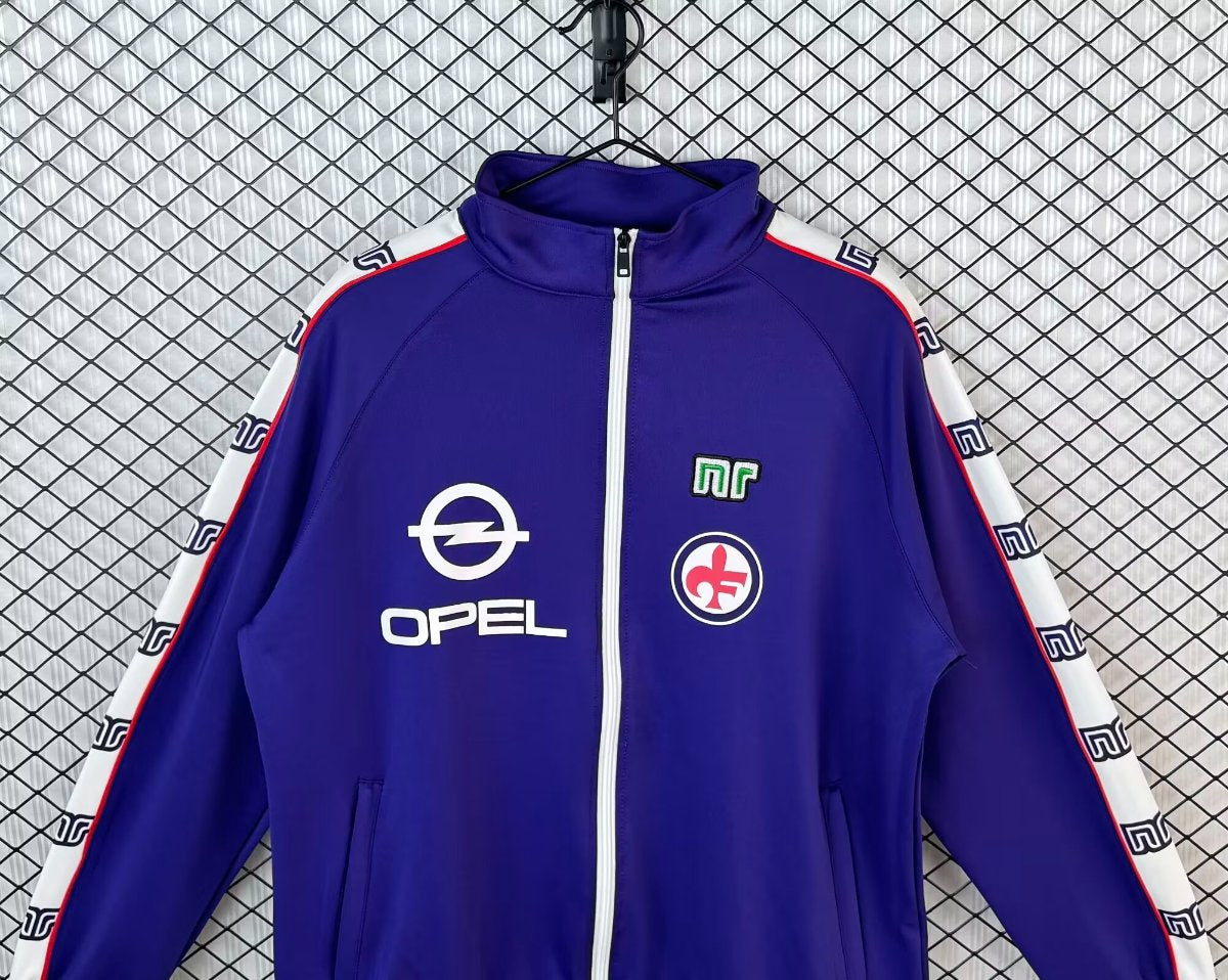 Retro 85/86 Fiorentina Home Purple Full Zipper Windbreaker