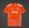 26/27 Juventus Orange with Abstract Maze Pattern Goalkeeper Jersey Set