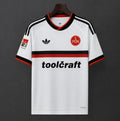 26/27 1. FC Nürnberg White with Black & Red Stripe Away Jersey