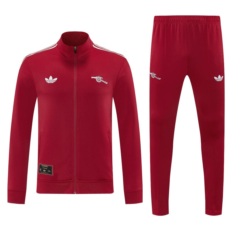 26/27 Arsenal Red Full Zipper Jacket Tracksuit + Long Pants