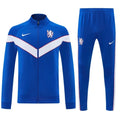 26/27 Chelsea Blue&White Full Zipper Jacket Tracksuit + Long Pants