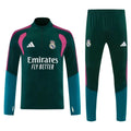26/27 Real Madrid Dark Green Half Zipper Jacket Tracksuit + Long Pants