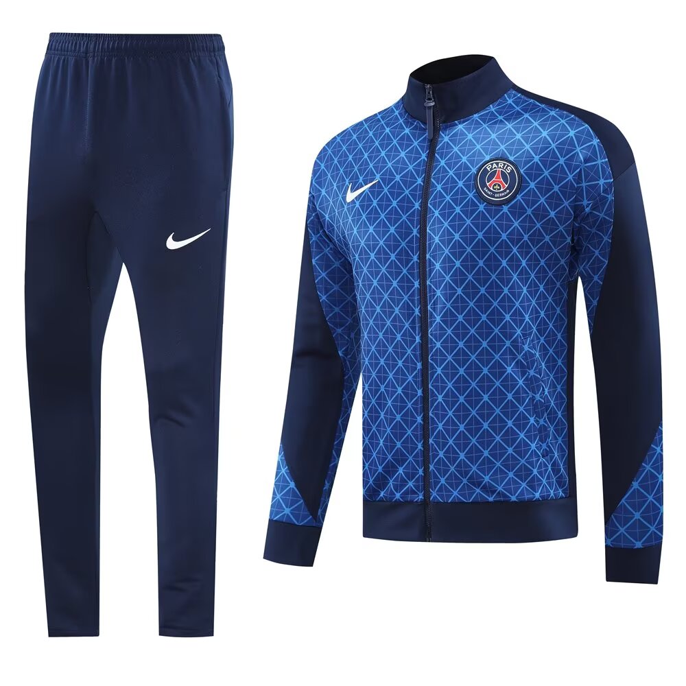 24/25 Paris Saint-Germain Blue Full Zipper Jacket Tracksuit + Long Pants
