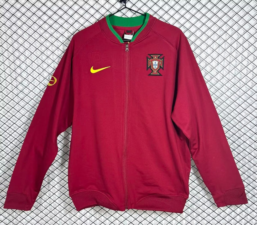 Retro 2006 Portugal Red Full Zipper Jacket