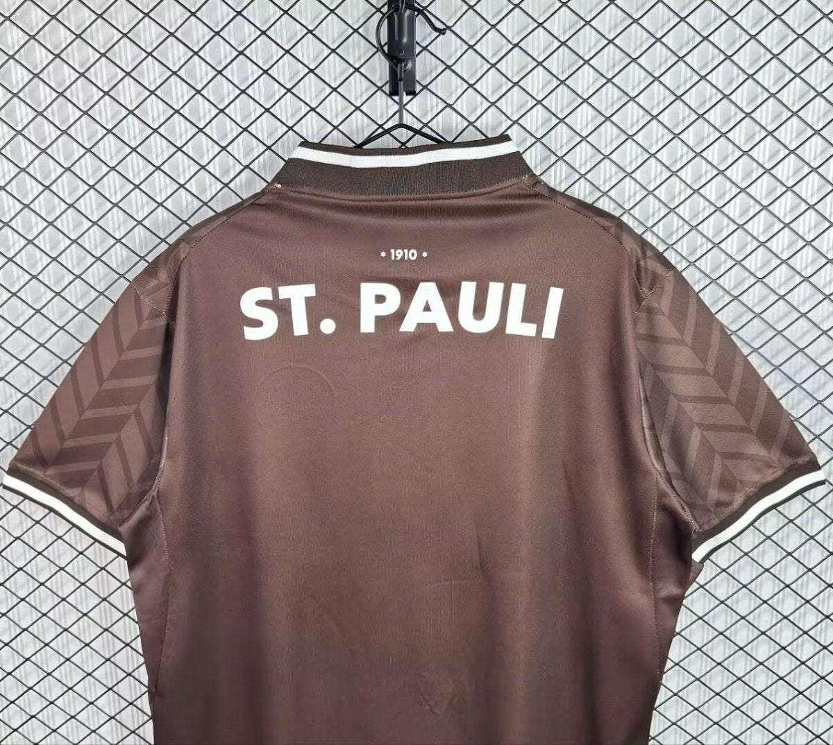 26/27 FC St. Pauli Brown with Chevron Pattern Home Jersey