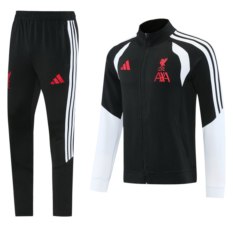 26/27 Liverpool FC Black Full Zipper Jacket Tracksuit + Long Pants