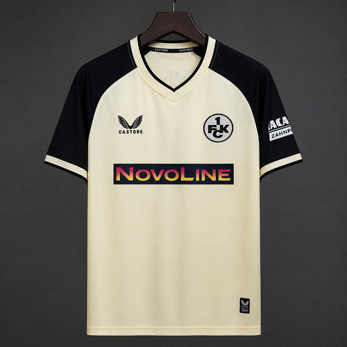 26/27 1. FC Kaiserslautern Cream with Black Sleeves Away Jersey