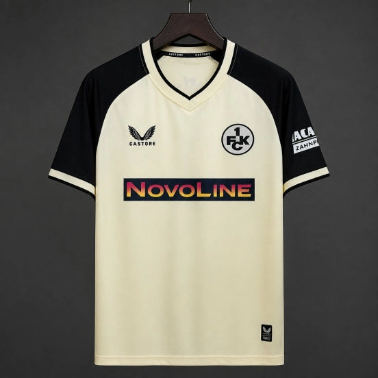 26/27 1. FC Kaiserslautern Cream with Black Sleeves Away Jersey