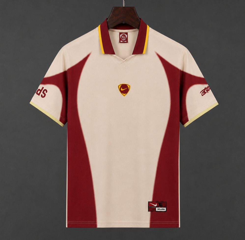 Spain x Travis Scott Cactus Jack Total 90 Retro Cream/Maroon Jersey