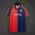 Retro 99/00 Genoa Home Red & Navy Blue Jersey