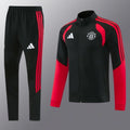 26/27 Manchester United FC Black Full Zipper Jacket Tracksuit + Long Pants