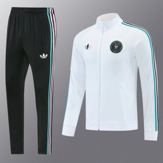 26/27 Inter Miami CF White Full Zipper Jacket Tracksuit + Long Pants