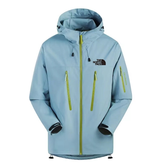 The North Face Light Blue Long Waterproof Jacket