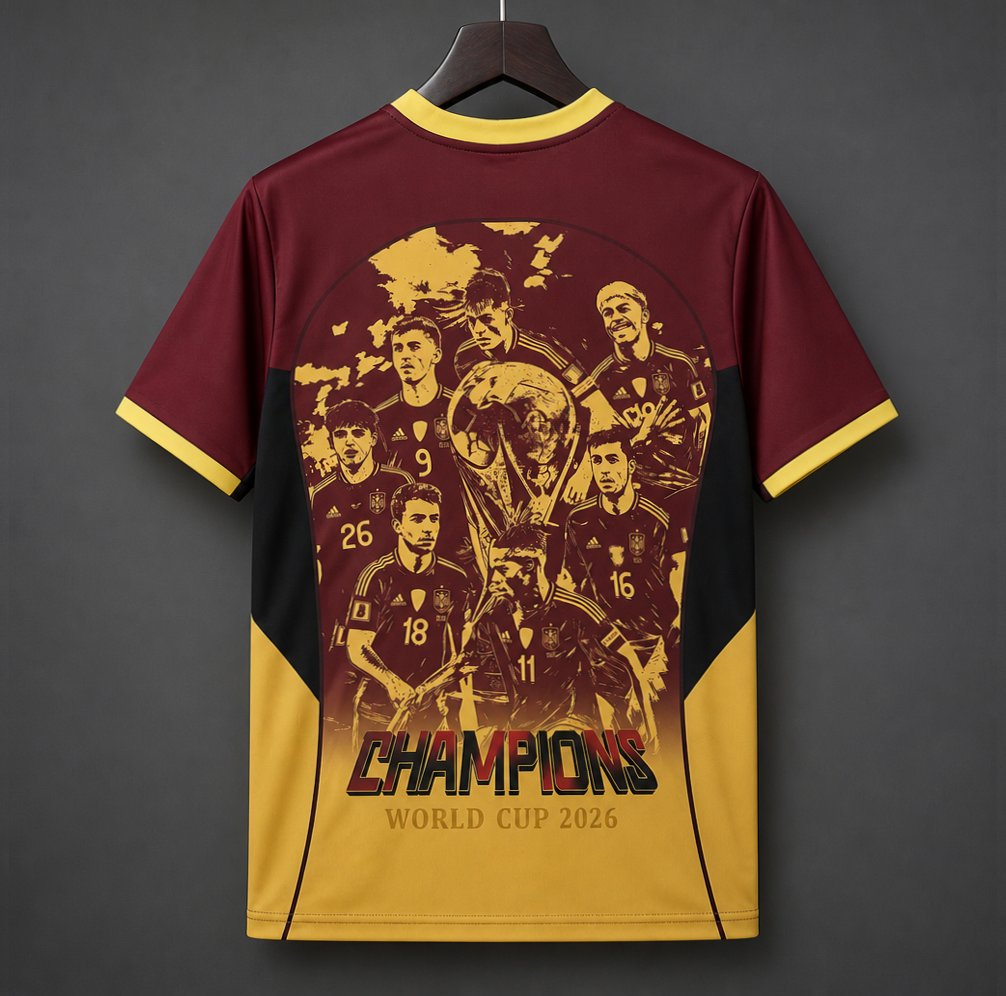 Spain World Cup Champion Wine Special Jersey