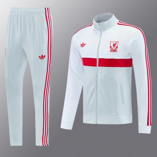 26/27 Liverpool Grey Full Zipper Jacket Tracksuit + Long Pants